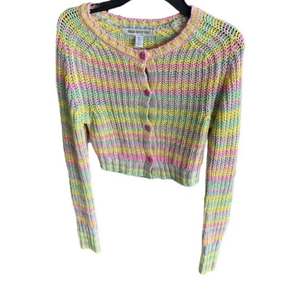 URBAN OUTFITTERS Celin Flower-Button Cardigan Size XS - Picture 3 of 10